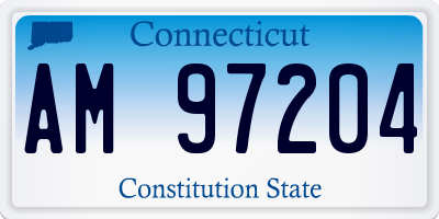 CT license plate AM97204
