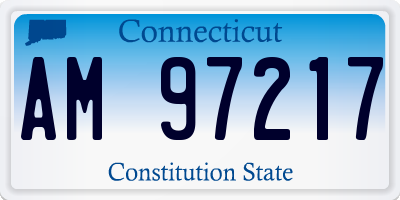 CT license plate AM97217