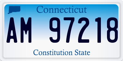 CT license plate AM97218