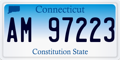 CT license plate AM97223