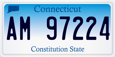 CT license plate AM97224