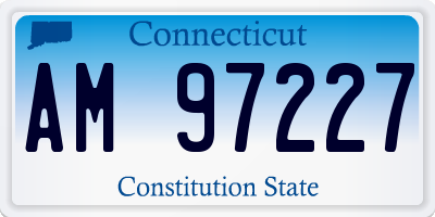 CT license plate AM97227