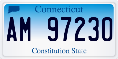 CT license plate AM97230