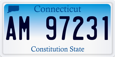 CT license plate AM97231