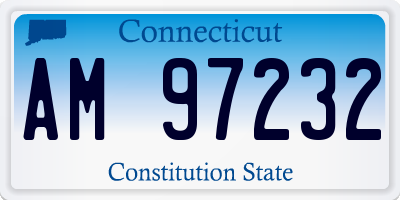 CT license plate AM97232