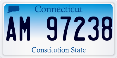 CT license plate AM97238