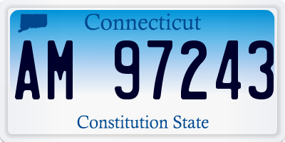 CT license plate AM97243