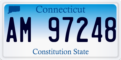 CT license plate AM97248