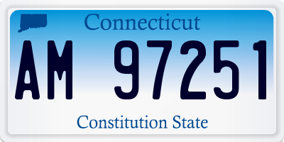 CT license plate AM97251