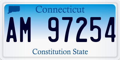 CT license plate AM97254