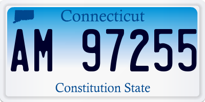 CT license plate AM97255