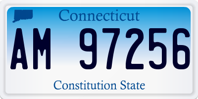 CT license plate AM97256