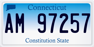 CT license plate AM97257