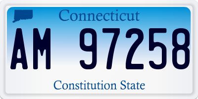 CT license plate AM97258
