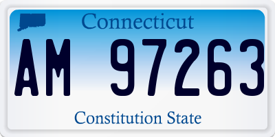 CT license plate AM97263