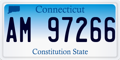 CT license plate AM97266