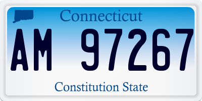 CT license plate AM97267