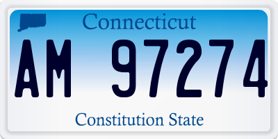 CT license plate AM97274