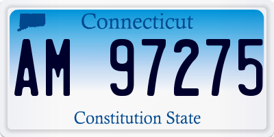 CT license plate AM97275
