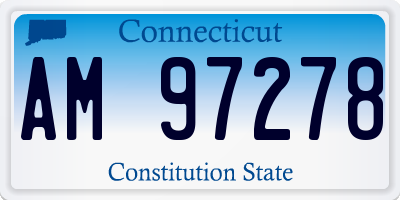 CT license plate AM97278