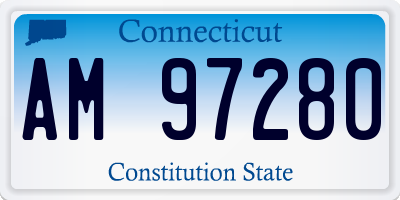 CT license plate AM97280