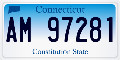 CT license plate AM97281