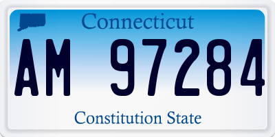 CT license plate AM97284