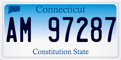 CT license plate AM97287