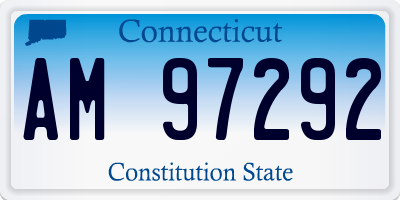 CT license plate AM97292