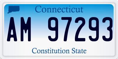 CT license plate AM97293