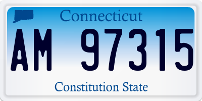 CT license plate AM97315