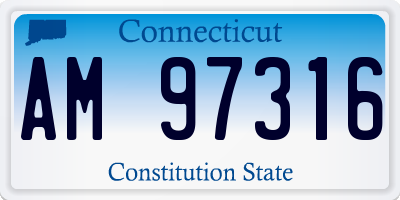 CT license plate AM97316