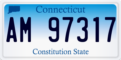 CT license plate AM97317
