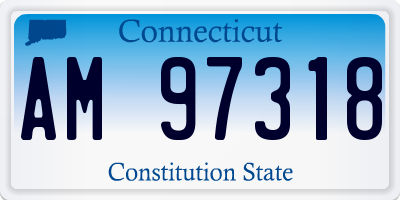 CT license plate AM97318