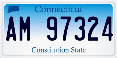 CT license plate AM97324