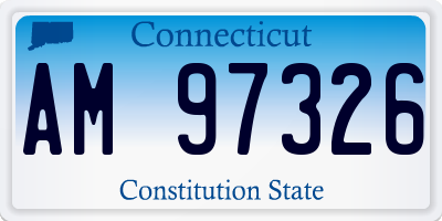 CT license plate AM97326