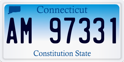 CT license plate AM97331