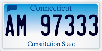 CT license plate AM97333