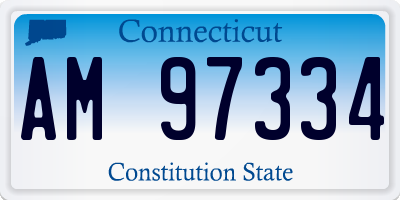 CT license plate AM97334