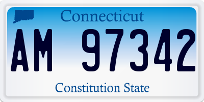 CT license plate AM97342