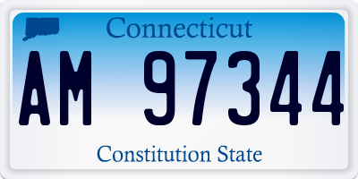 CT license plate AM97344