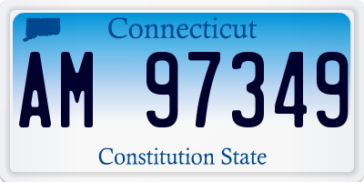 CT license plate AM97349