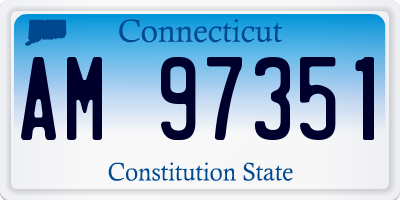 CT license plate AM97351
