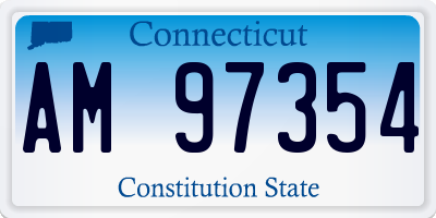CT license plate AM97354