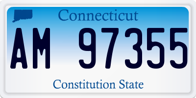 CT license plate AM97355
