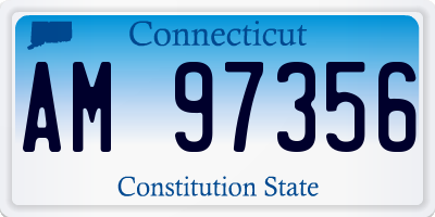 CT license plate AM97356