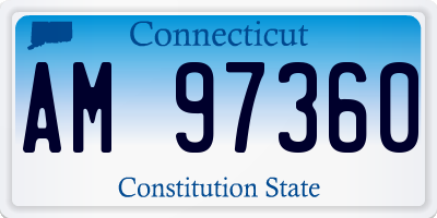 CT license plate AM97360