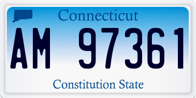 CT license plate AM97361