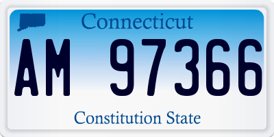 CT license plate AM97366