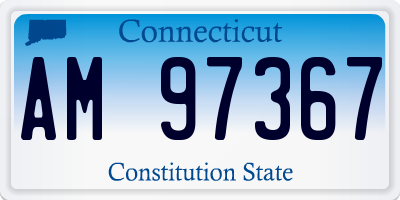 CT license plate AM97367